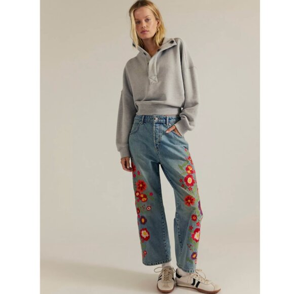 We The Free Willow Floral Embroidered Jeans - Picture 6 of 8